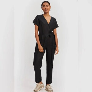 NEW Madewell X Reistor Cropped Wrap linen Jumpsuit